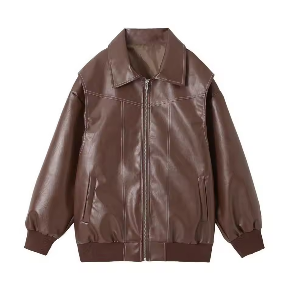 Amari - Women's Oversized Leather Jacket