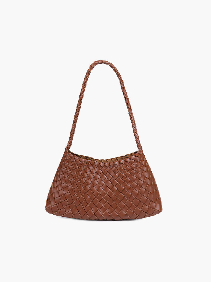 Aira - Women's Faux Leather Braided Handbag