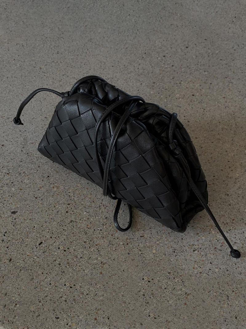 Rhea - Women's Mini Woven Vegan Leather Bag