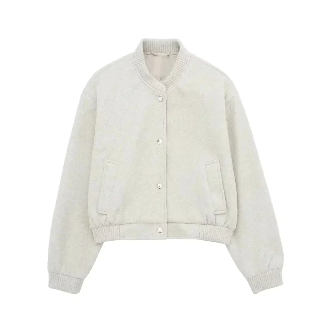 Caitlin - Women's Cropped Bomber Jacket