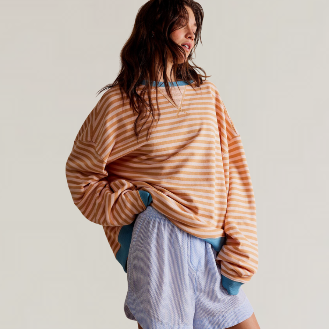 Zoe - Women's Oversized Striped Sweater