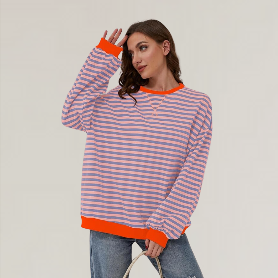 Zoe - Women's Oversized Striped Sweater