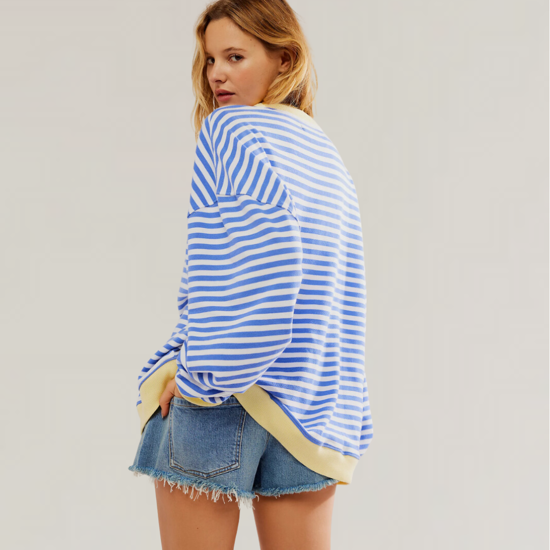 Zoe - Women's Oversized Striped Sweater