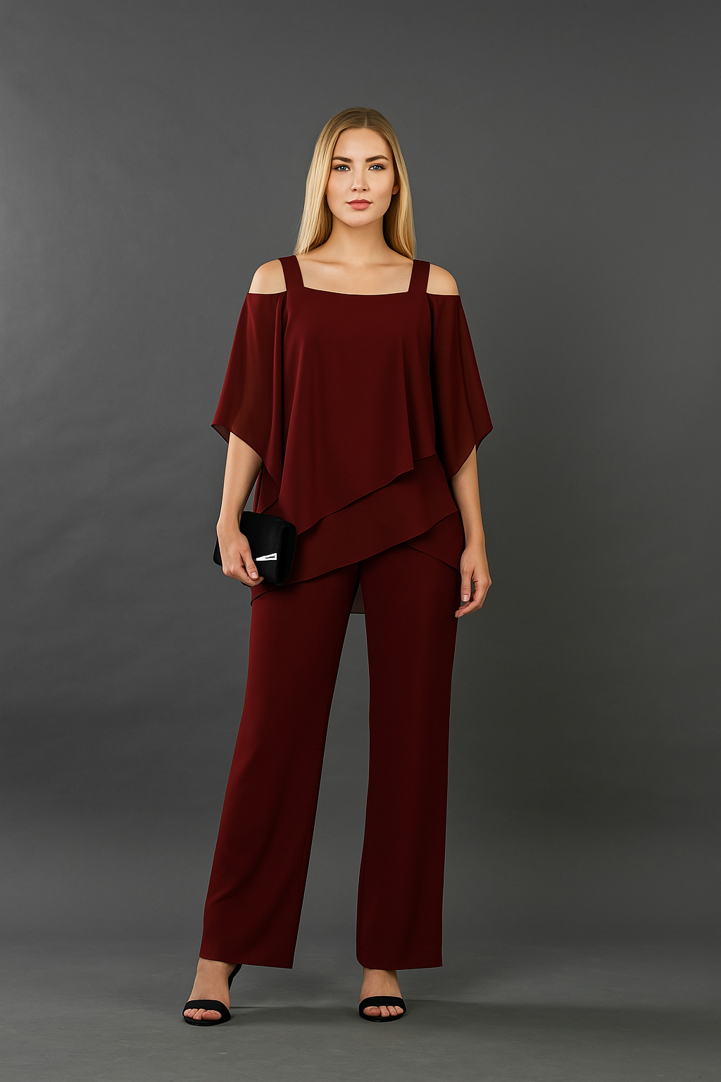 Women's Evening Two-Piece Set with Tailored Silhouette
