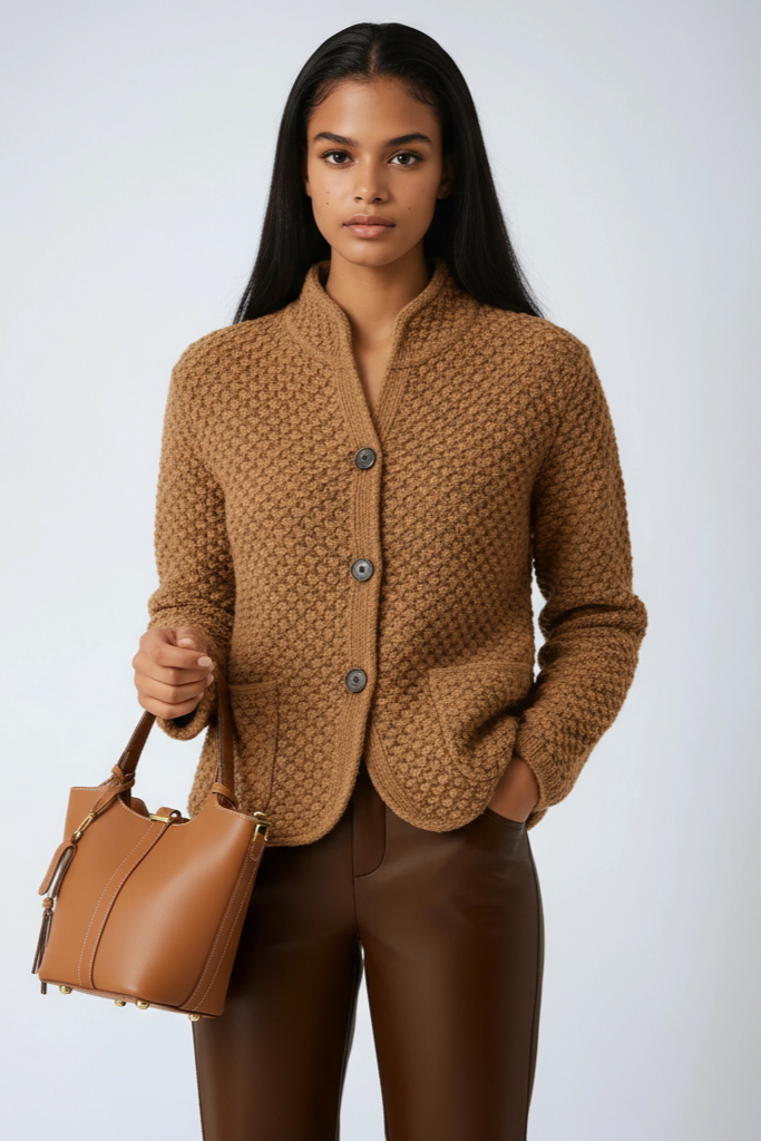 WOOL CARDIGAN | BUTTON FRONT KNIT JACKET