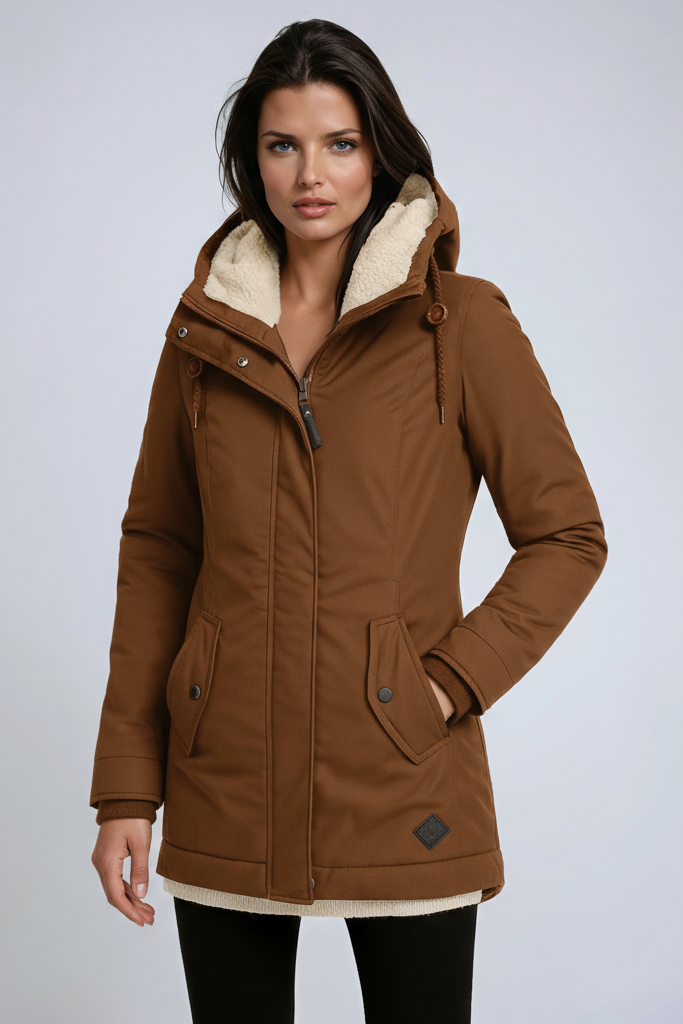 PARKA COAT | WINTER JACKET WITH FLEECE HOOD