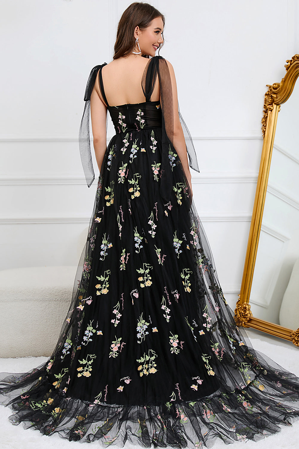 Macy - Women's Tulle A-Line Evening Dress