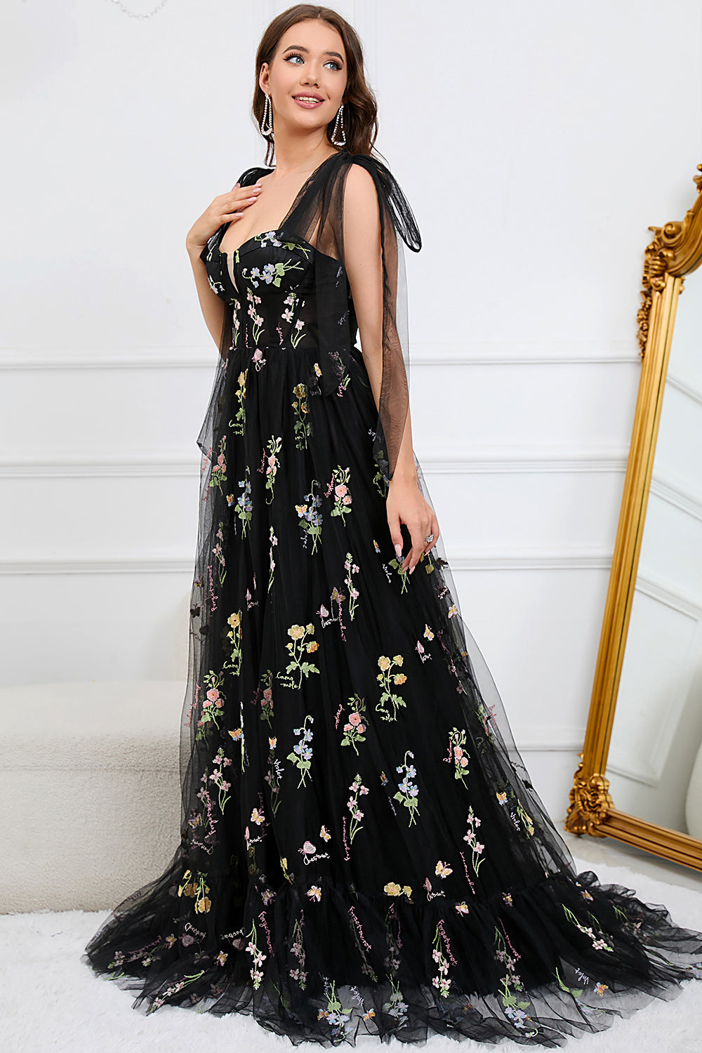 Macy - Women's Tulle A-Line Evening Dress
