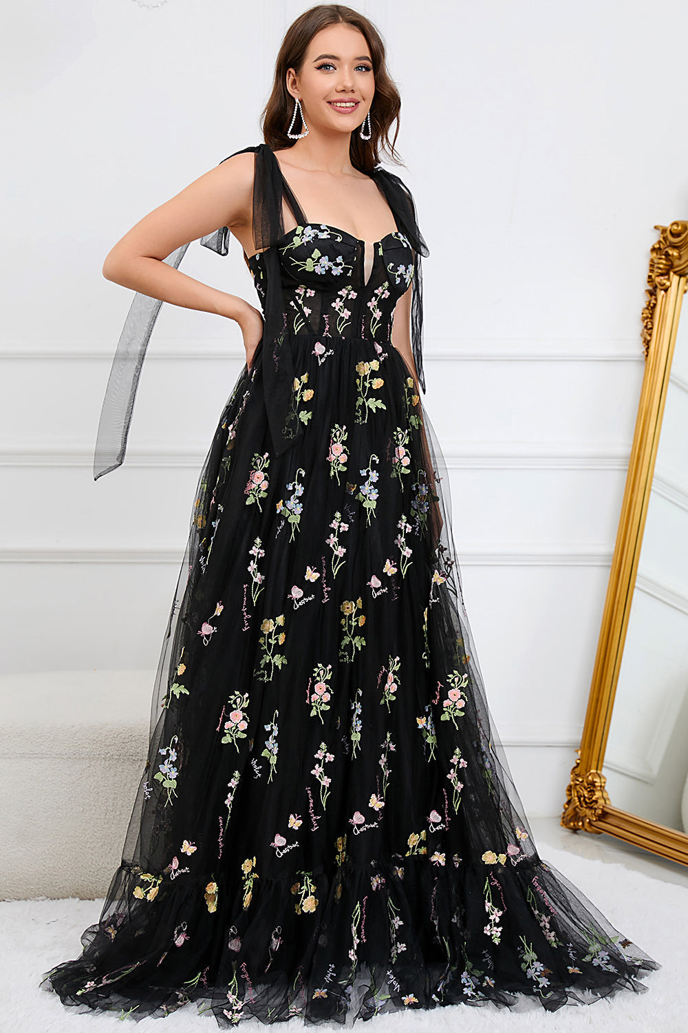 Macy - Women's Tulle A-Line Evening Dress