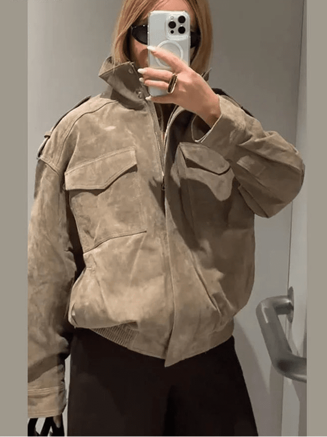 Adaline - Women's Wrap Jacket with Side Pockets - photo 3