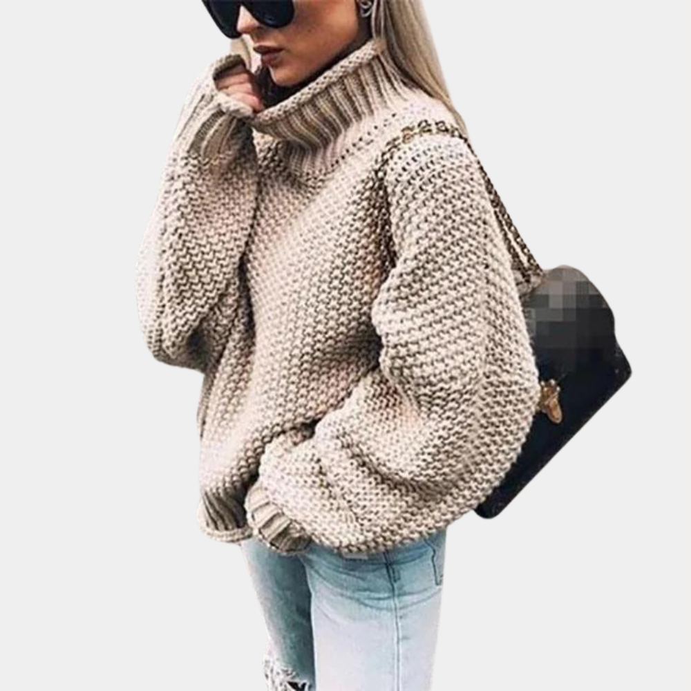 Adrienne - Women's Relaxed Jumper with Collar - photo 1