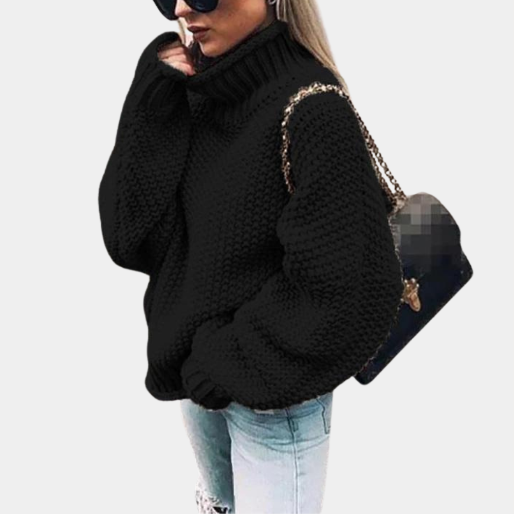 Adrienne - Women's Relaxed Jumper with Collar - photo 2