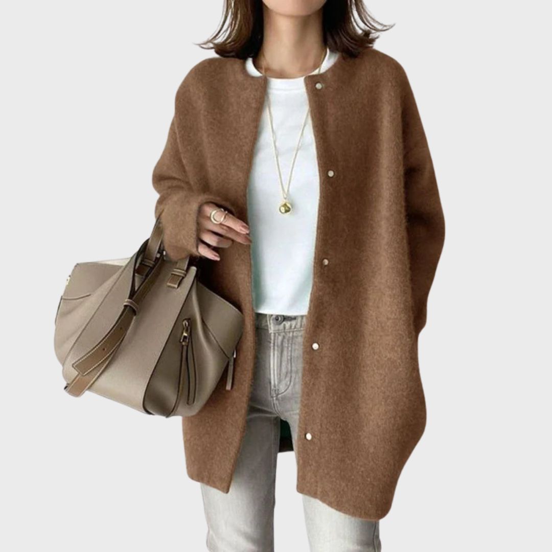 Agatha - Women's Relaxed Cardigan with Button Front - photo 4