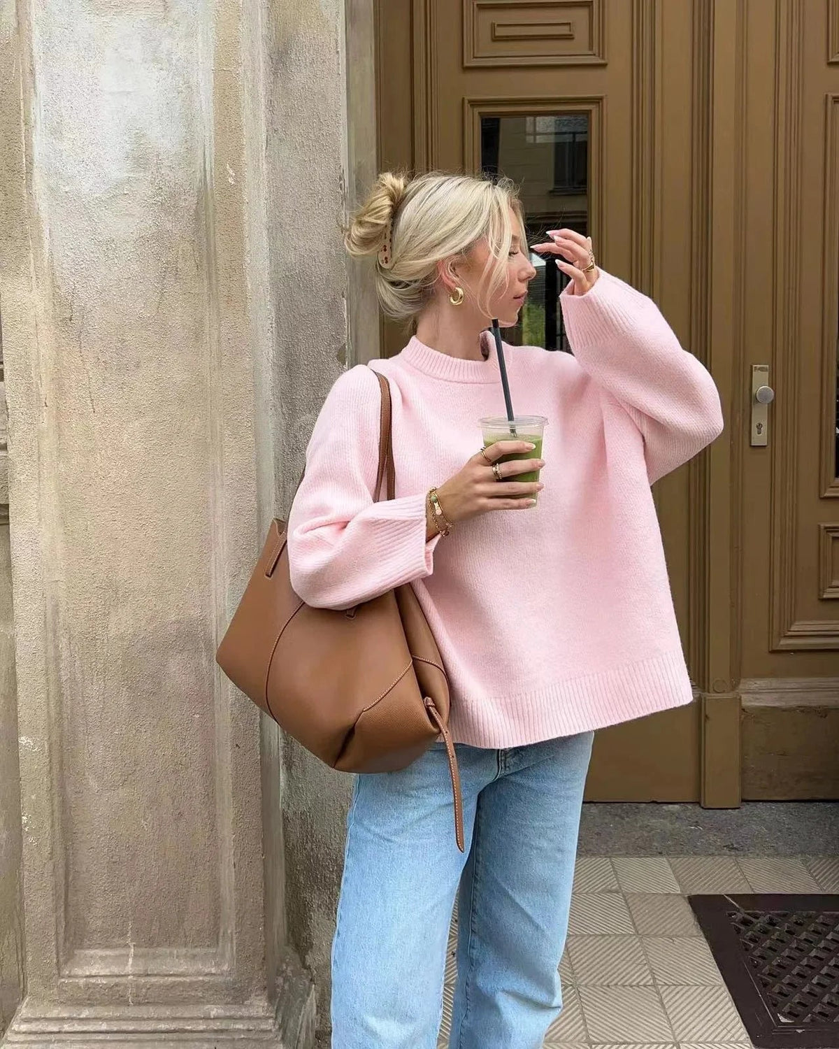 Alana - Women's Oversized Jumper with Long Sleeves - photo 3