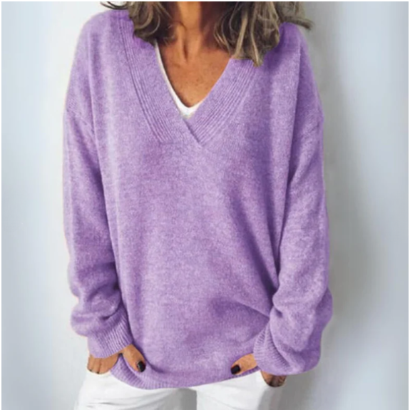 Alba - Women's Relaxed Jumper with Roll Neck - photo 4