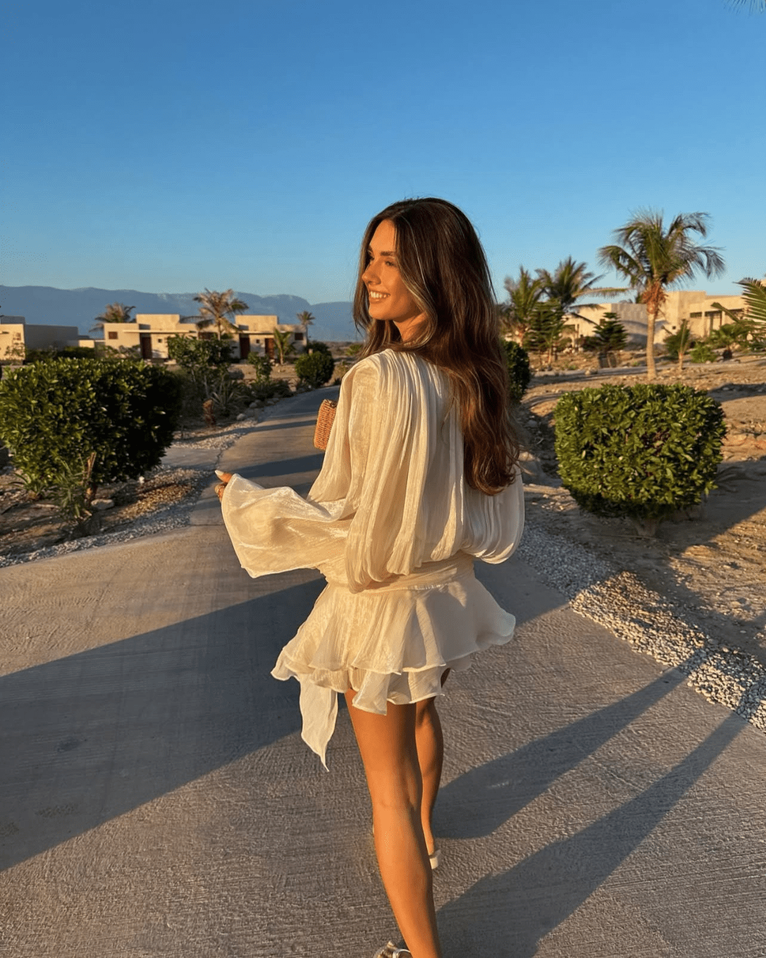 Alena - Women's Relaxed Mini Dress with Pleats - photo 10