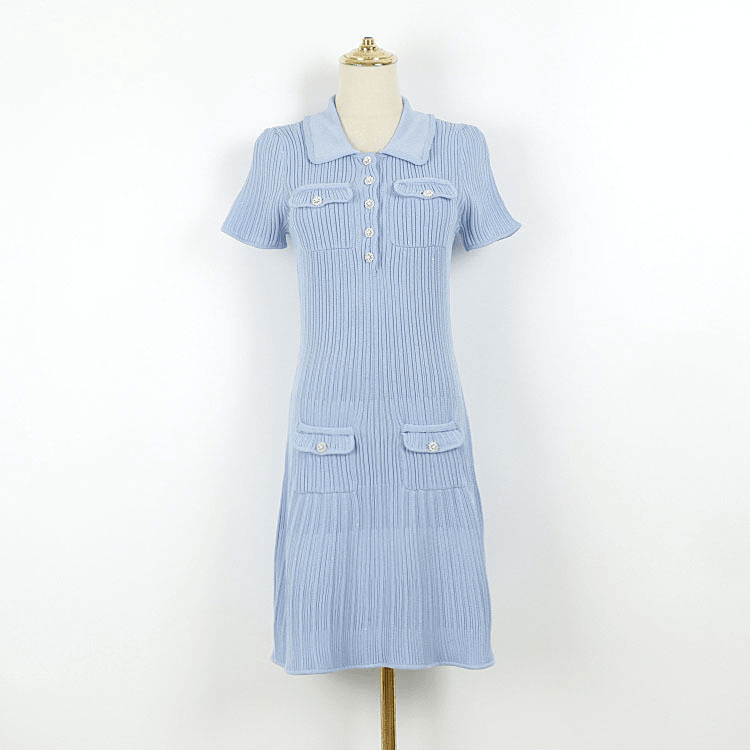 Alessia - Women's Mini Dress in Knit with Sequins - photo 7