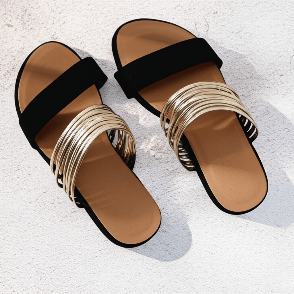 Denise - Women's Flat Sandals with Straps
