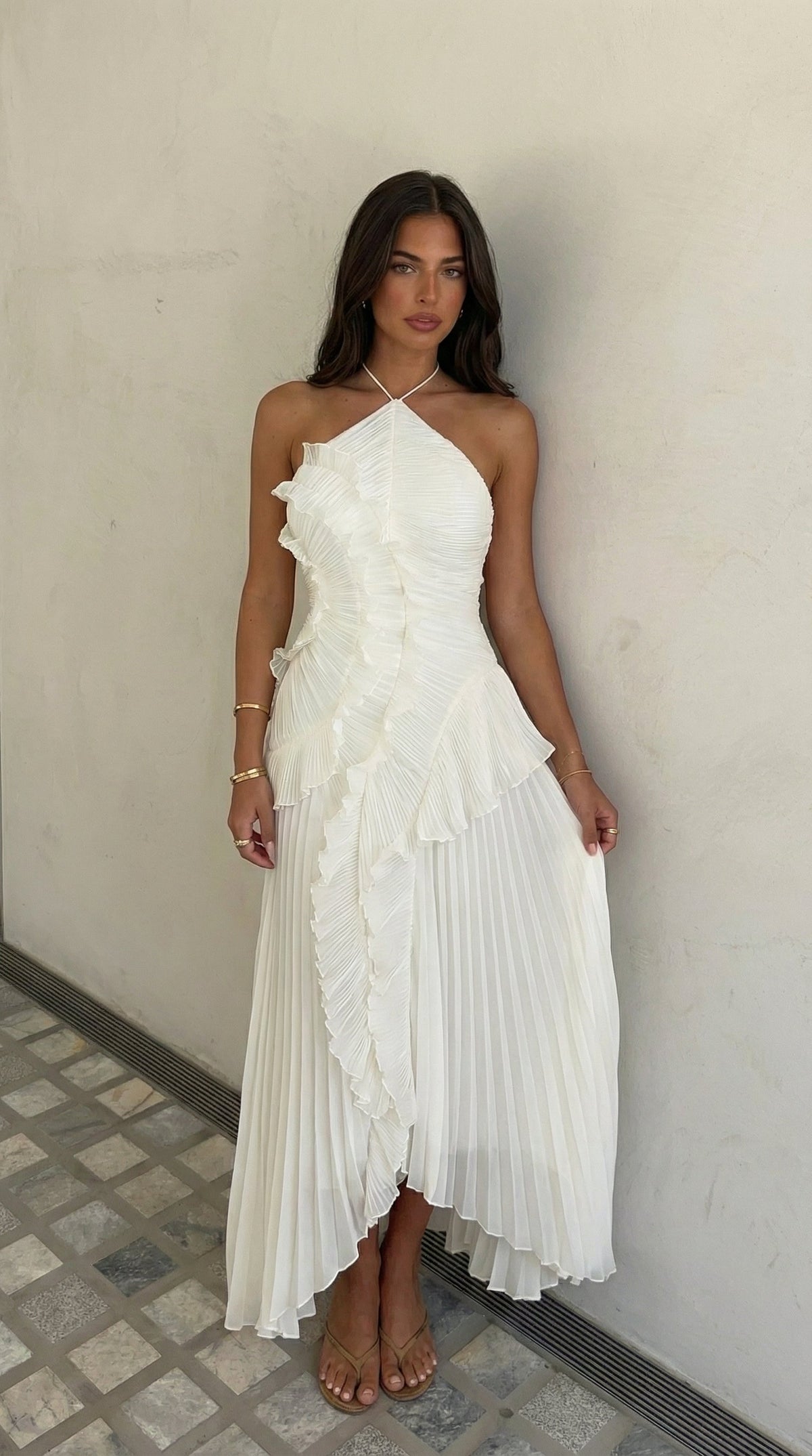 Amara - Women's Maxi Dress with Pleats - photo 3