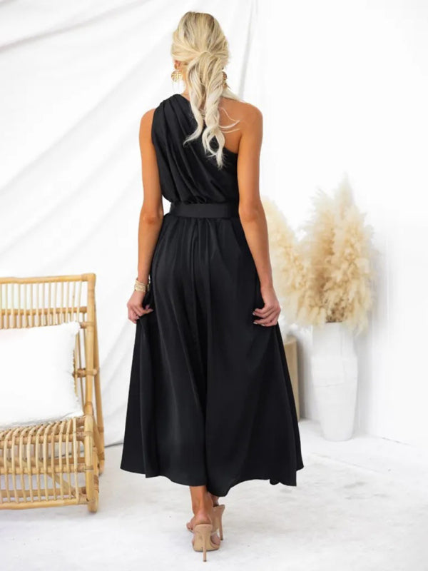 Amelie - Women's One Shoulder Maxi Dress with Slim Waist and Backless Design - photo 19