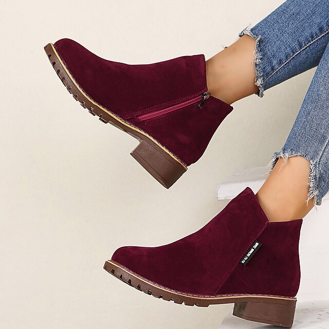Amity - Women's Round Toe Ankle Boots with Side Zip and Block Heel - photo 7