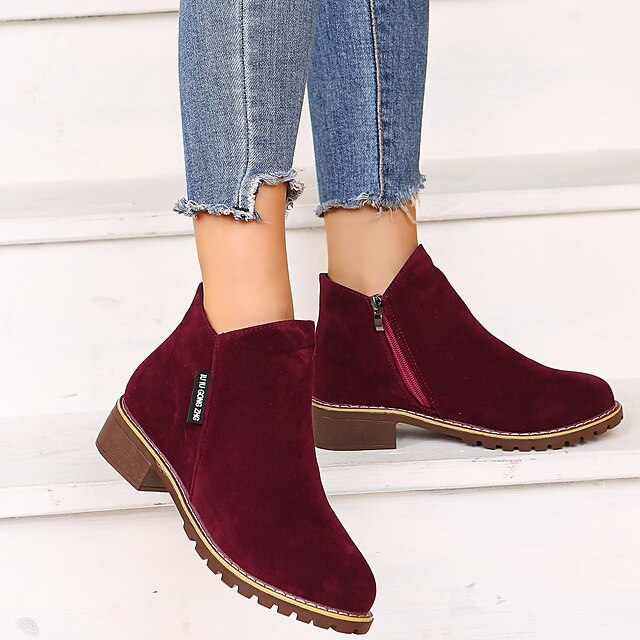 Amity - Women's Round Toe Ankle Boots with Side Zip and Block Heel - photo 8