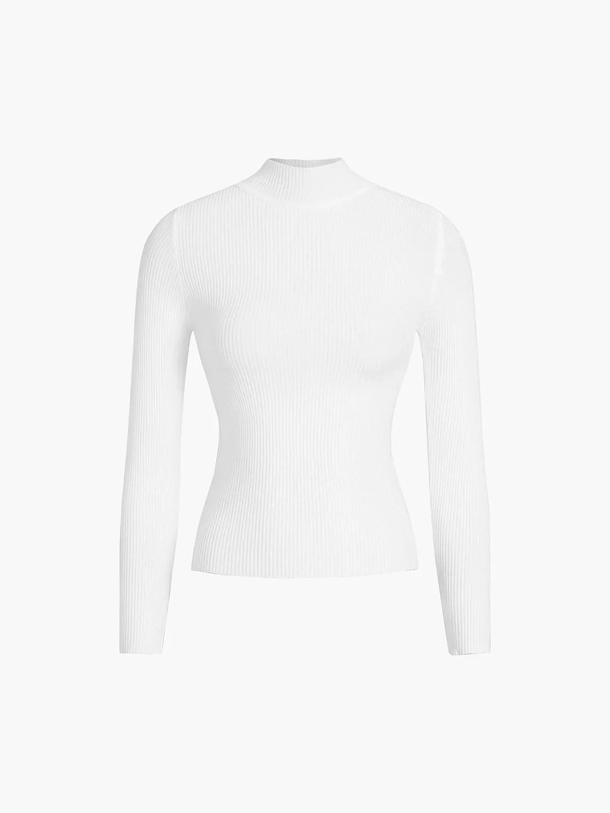 Amoret - Women's Jumper in Ribbed Knit with Roll Neck - photo 4