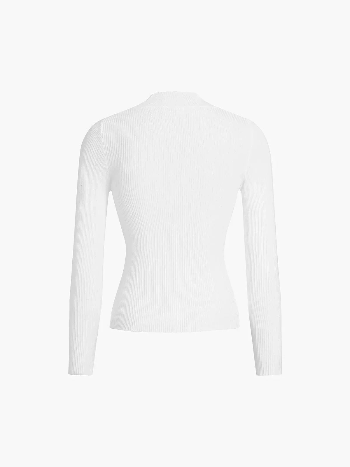 Amoret - Women's Jumper in Ribbed Knit with Roll Neck - photo 5