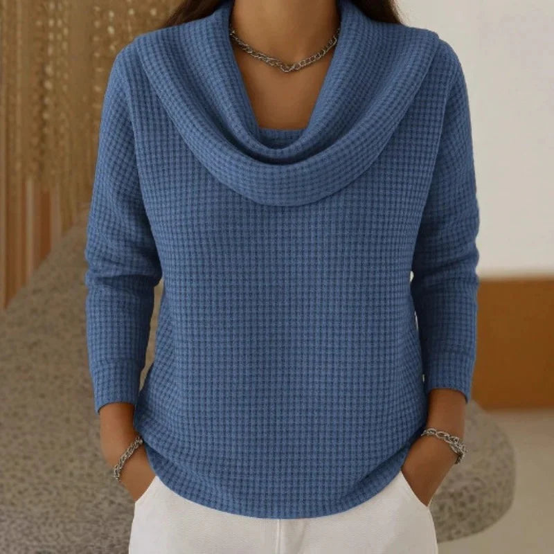Amy - Women's Jumper in Knit with Collar - photo 1