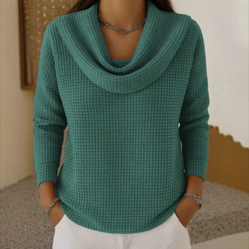 Amy - Women's Jumper in Knit with Collar - photo 3