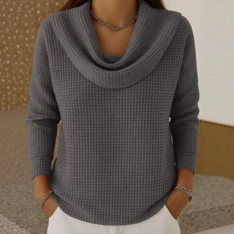 Amy - Women's Jumper in Knit with Collar - photo 4
