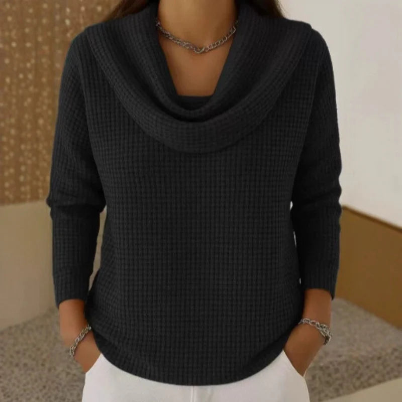 Amy - Women's Jumper in Knit with Collar - photo 5