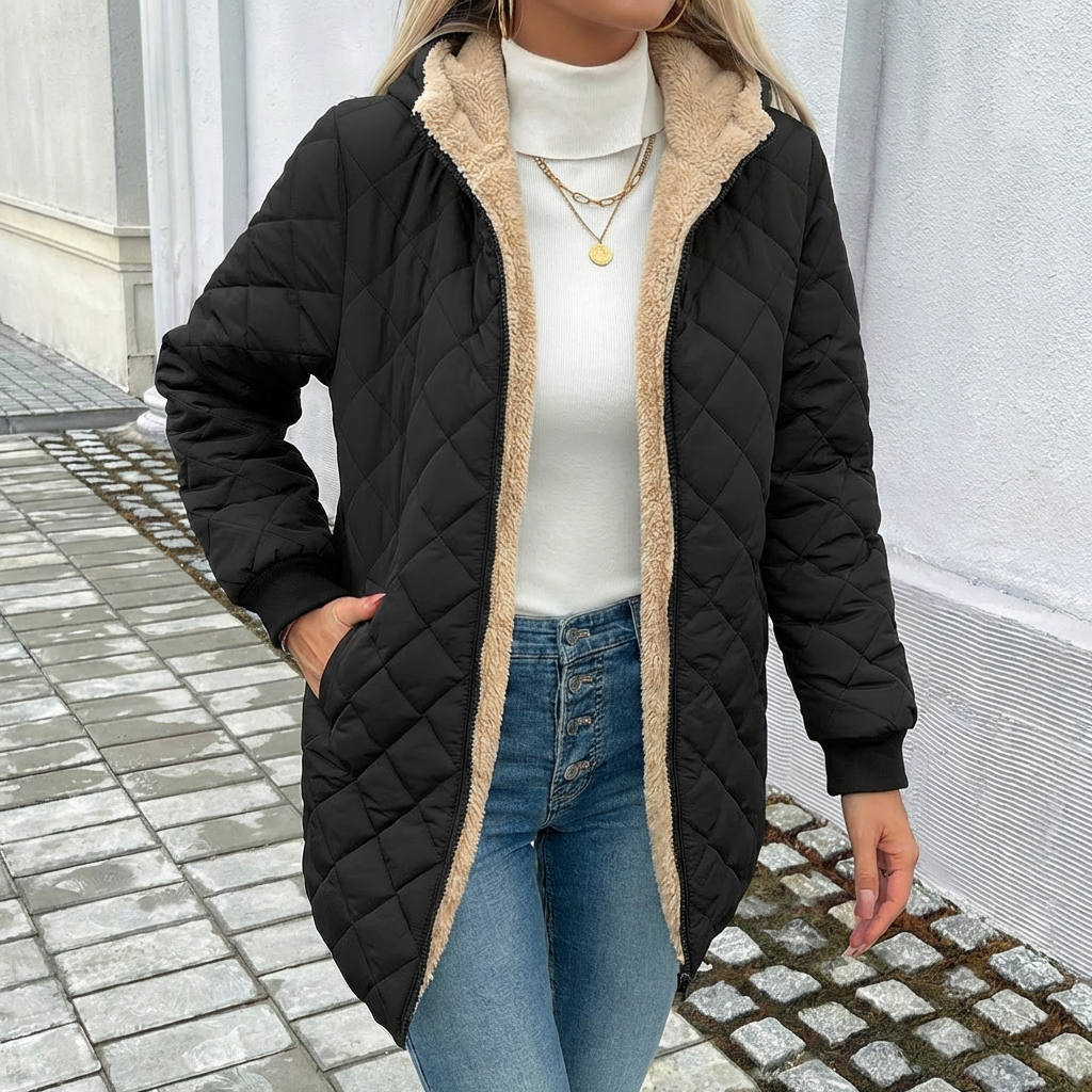Angeline - Women's Longline Jacket in Quilted Finish - photo 3