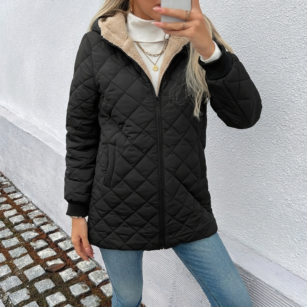Angeline - Women's Longline Jacket in Quilted Finish - photo 4