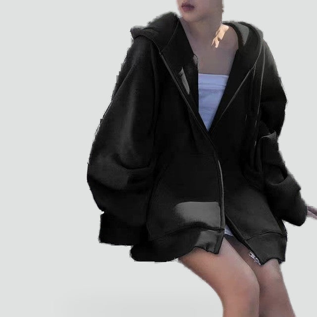 Annabel - Women's Relaxed Hoodie with Zip Front - photo 9