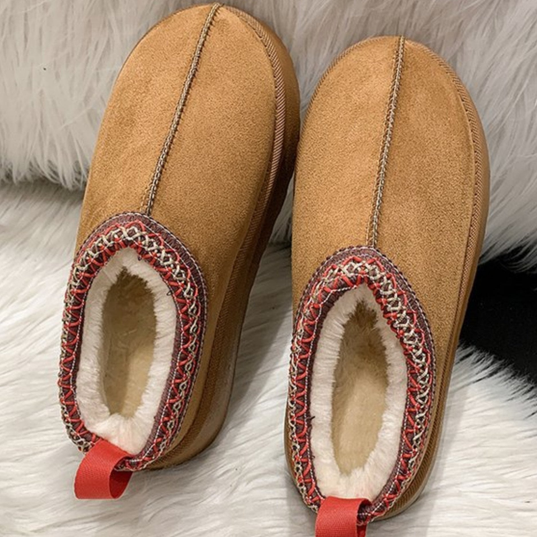 Arabella - Women's Platform Slippers with Embroidered Trim - photo 4