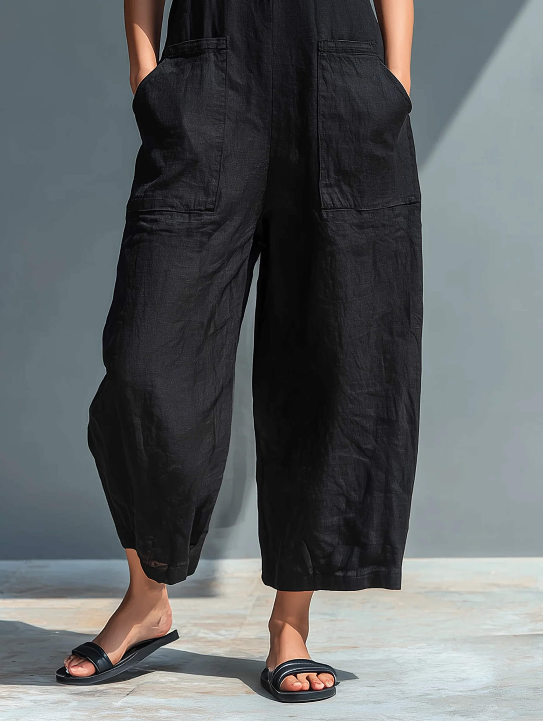 Adrienne - Women's Relaxed Jumpsuit with No Sleeves