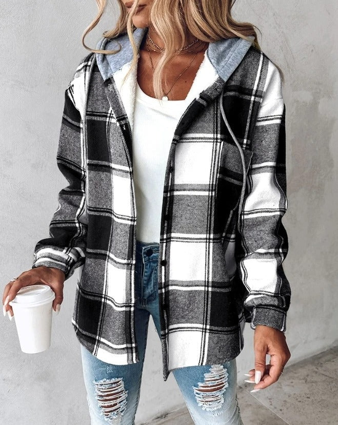 Arwen - Women's Overshirt Shacket with Hood - photo 10