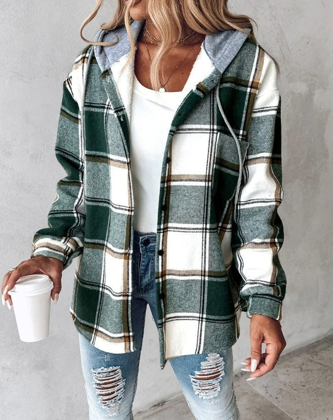 Arwen - Women's Overshirt Shacket with Hood - photo 5
