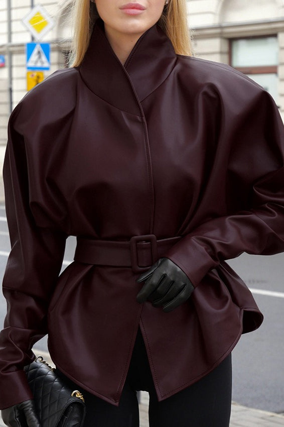 Aubrey - Women's Jacket with Tie Belt - photo 12
