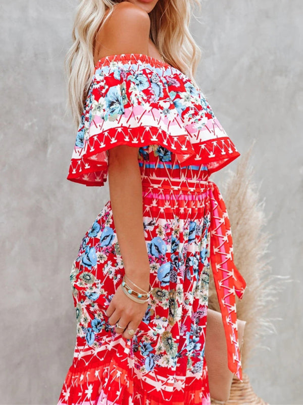 Ava - Women's Maxi Dress with Floral Print and Ruffled Details - photo 18