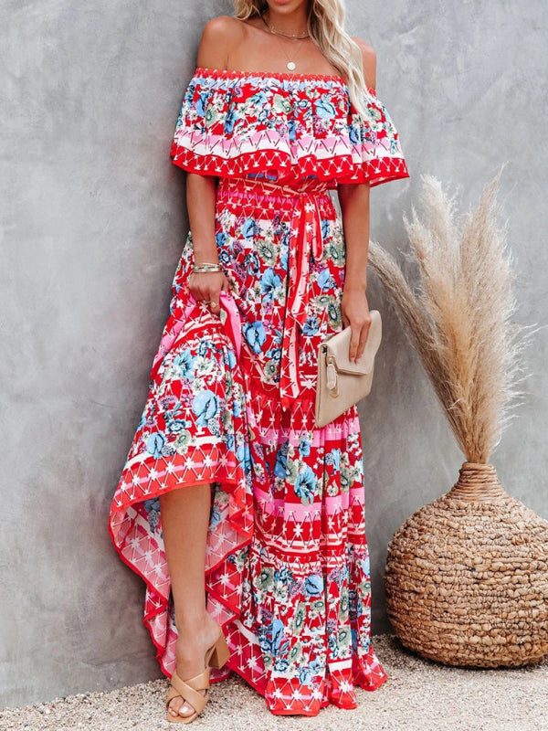 Ava - Women's Maxi Dress with Floral Print and Ruffled Details - photo 21