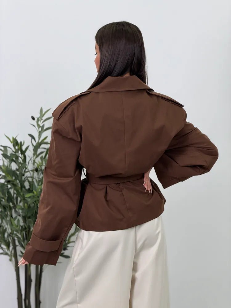 Avalon - Women's Cropped Trench Coat - photo 5