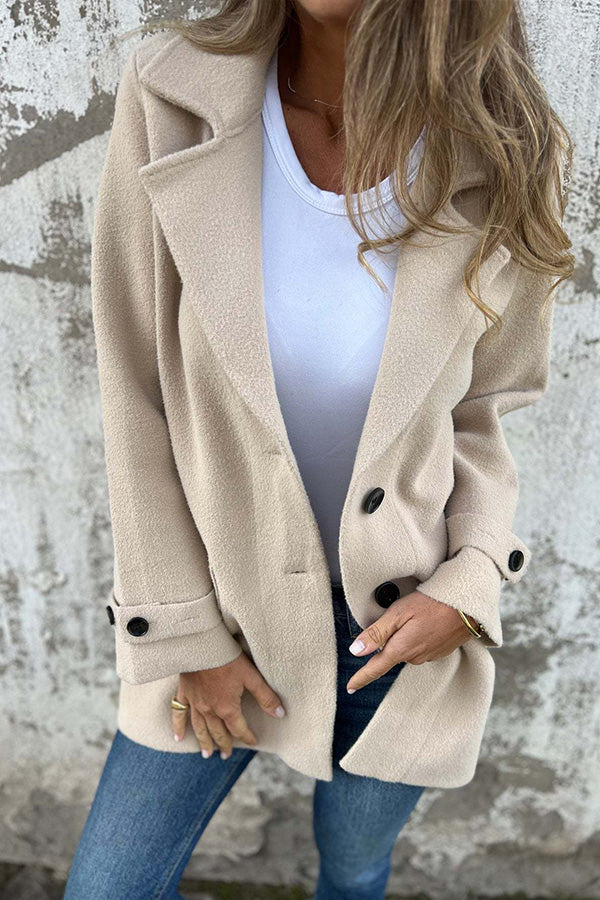 Women's Bouclé Jacket with Lapel Collar