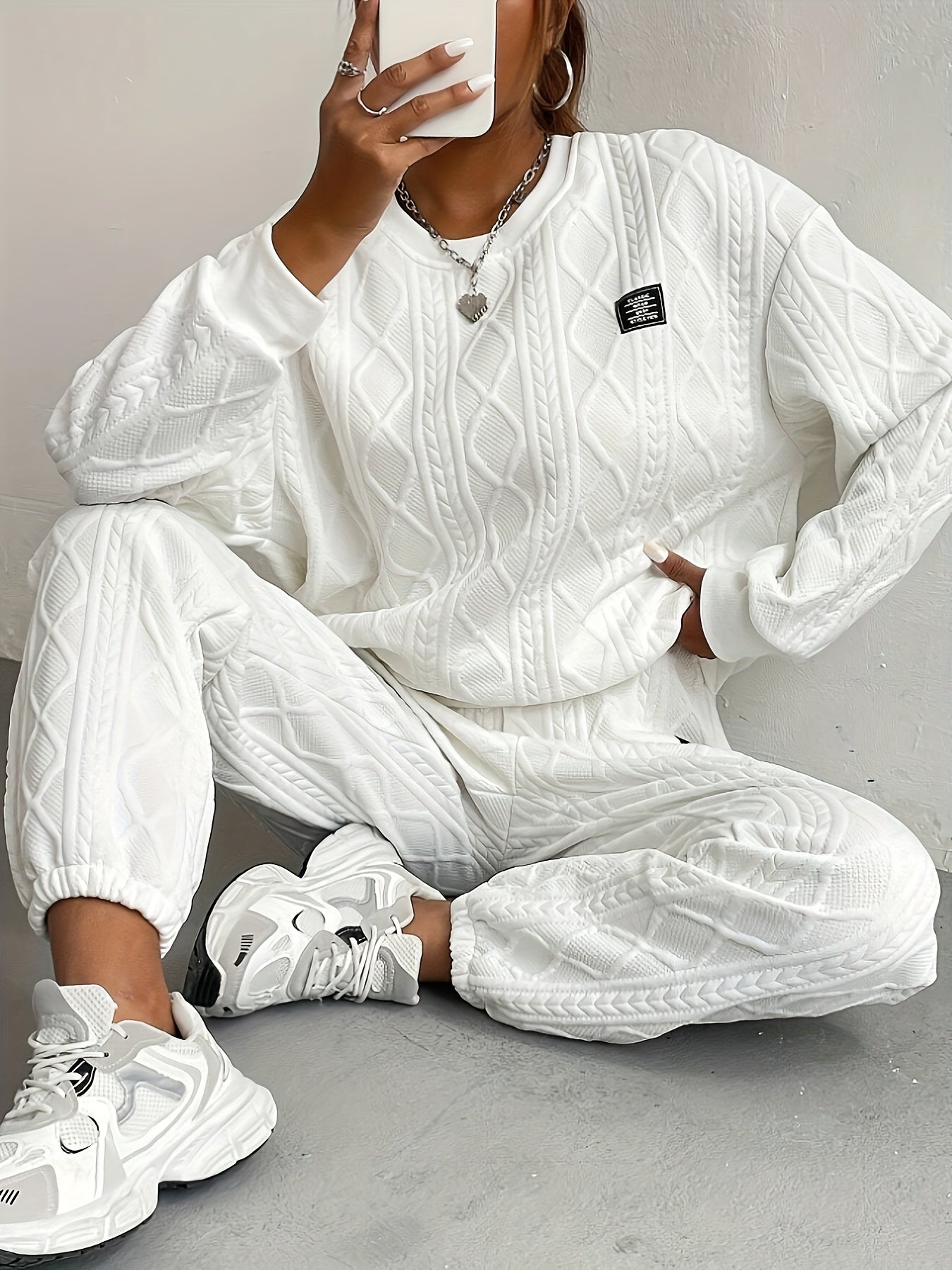 Fianna - Women's Cable Knit Lounge Set