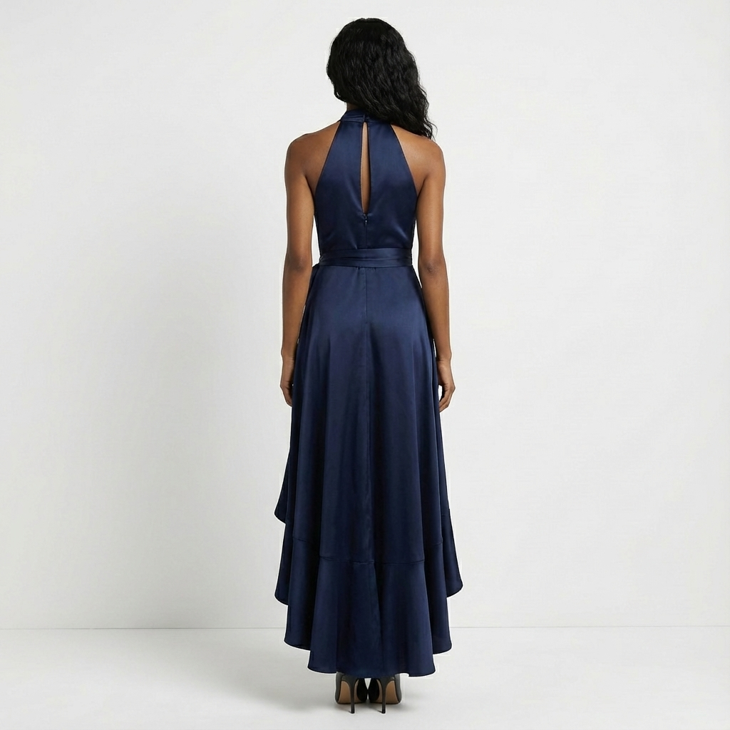 Freda - Women's Wrap Maxi Dress with a Bow