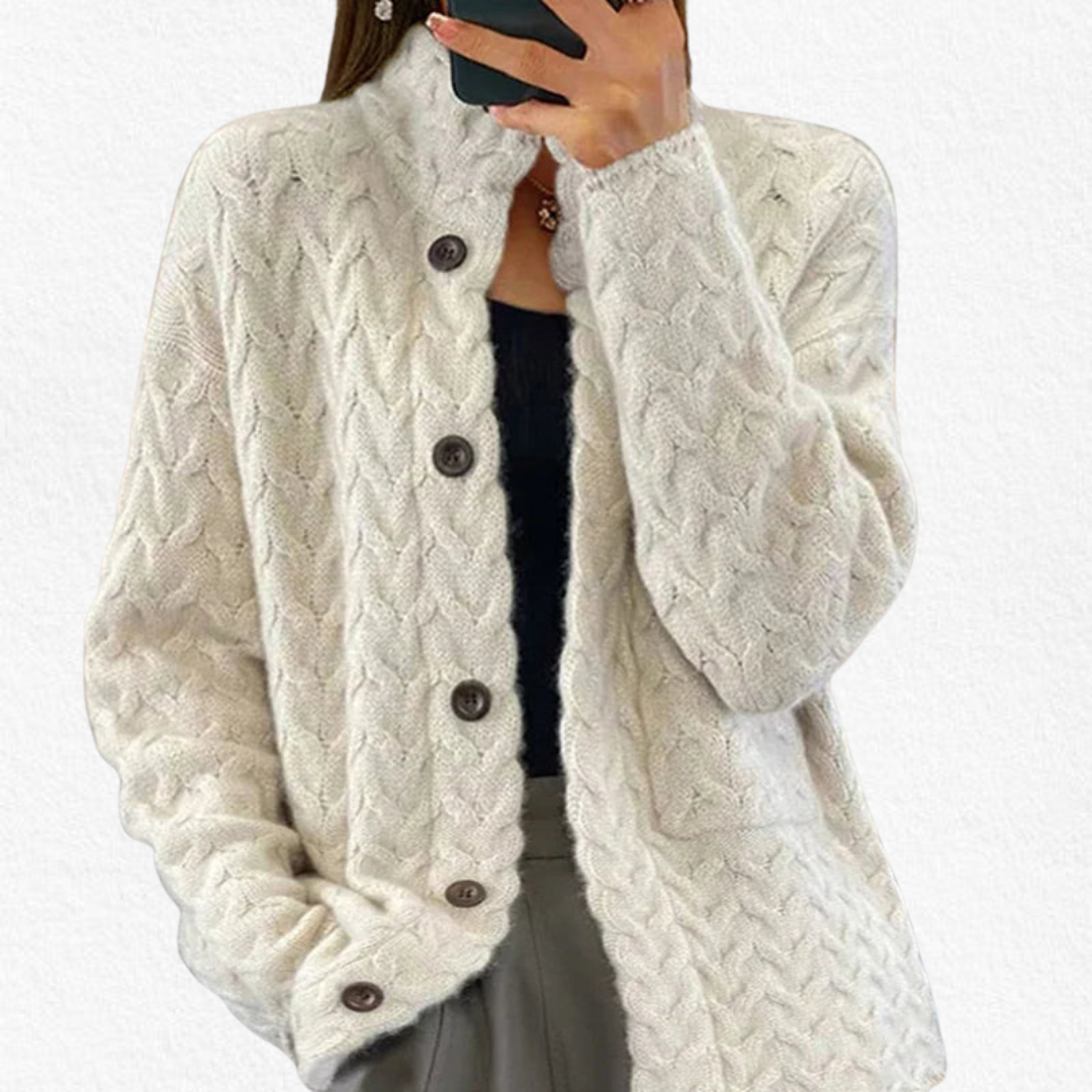 Beverley - Women's Twisted Cable Knit Cardigan - photo 1
