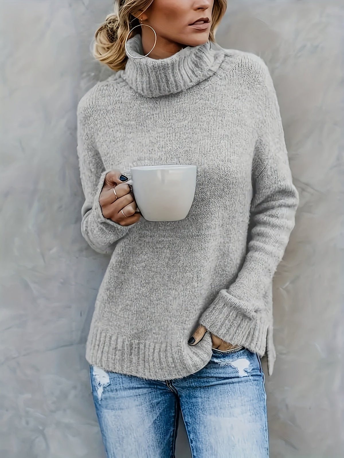 Blythe - Women's Jumper with Roll Neck - photo 1
