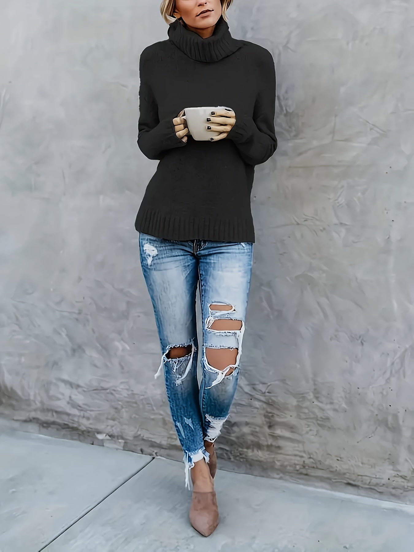 Blythe - Women's Jumper with Roll Neck - photo 11