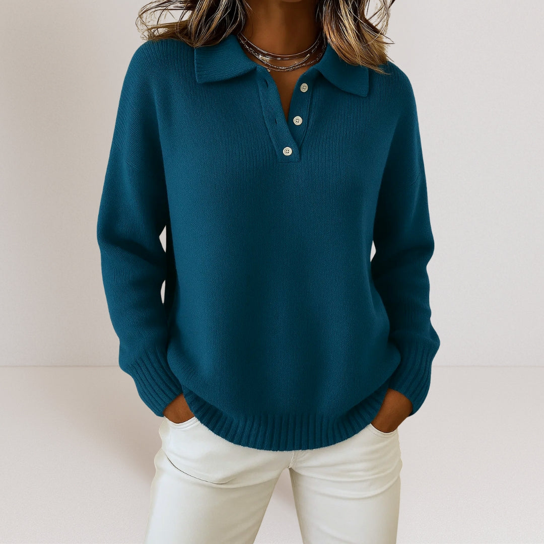 Brienne - Women's Jumper in Knit with Roll Neck - photo 2